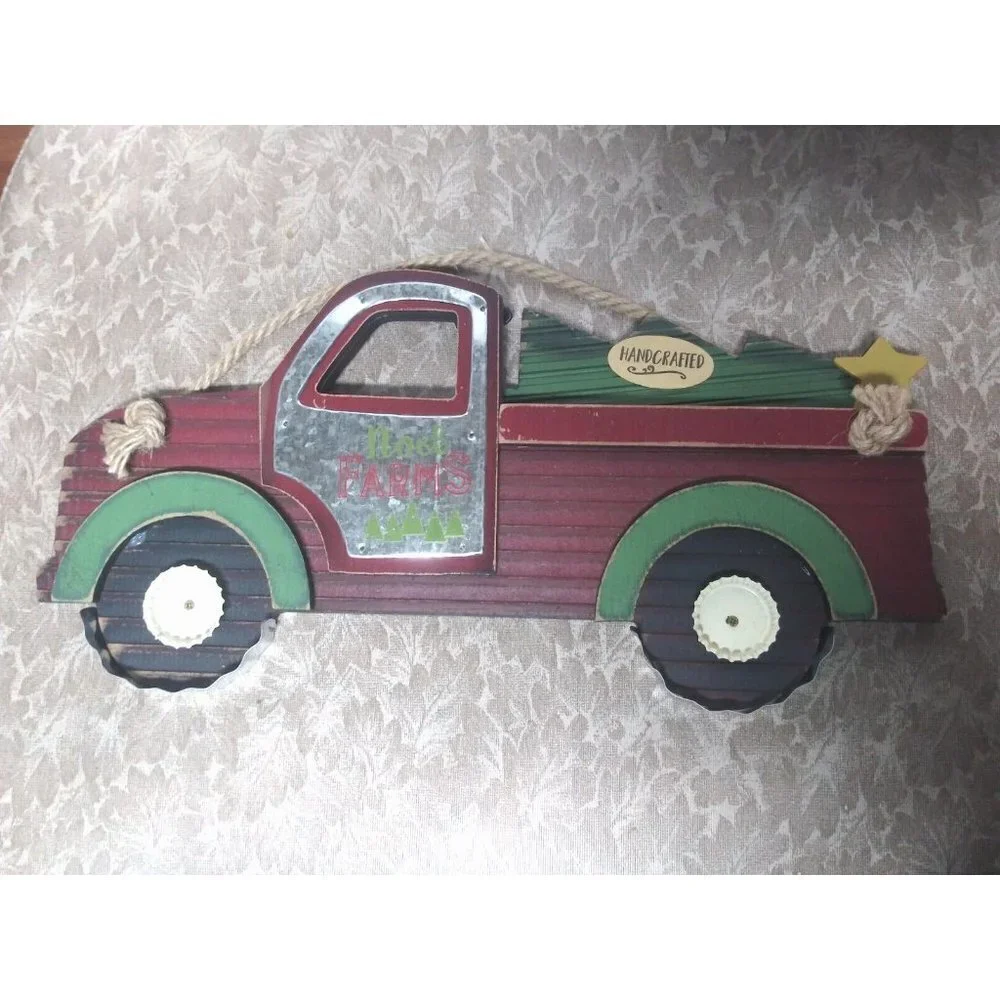NEW NOEL FARMS RED PICKUP TRUCK Christmas Hanging Decor 13